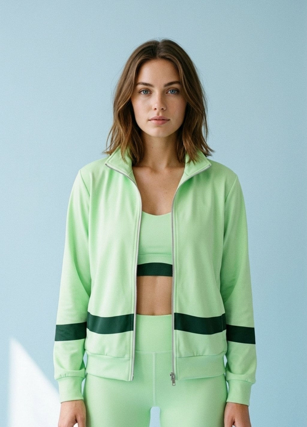 Glow Motion Track Jacket – Mint Surge